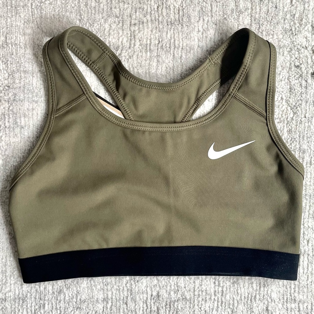 NWT! Nike Olive Green Sports Bra